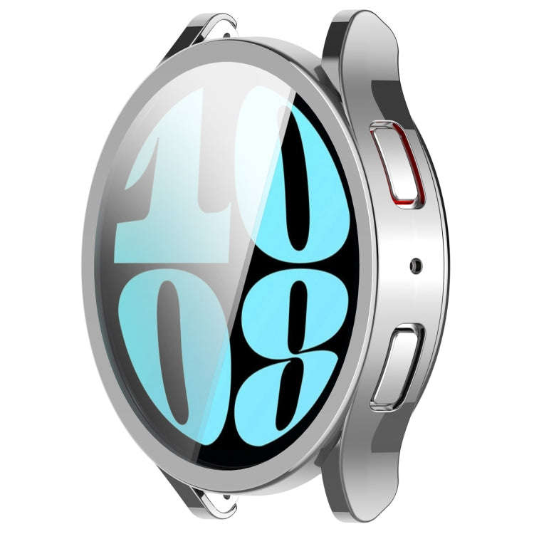 For Samsung Galaxy Watch6 40mm Full Coverage TPU Electroplated Watch Protective Case(Silver)