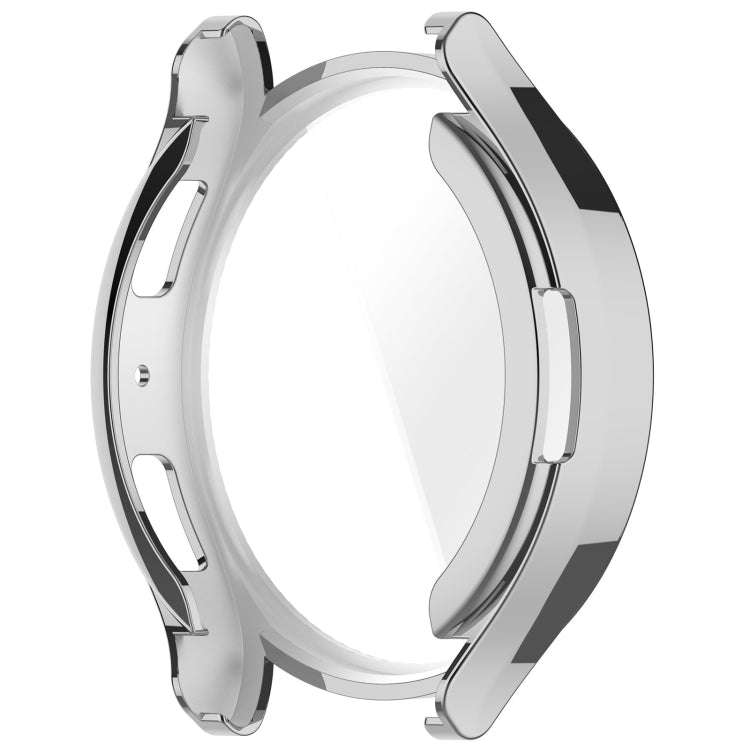 For Samsung Galaxy Watch6 40mm Full Coverage TPU Electroplated Watch Protective Case(Silver)