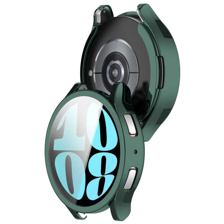 For Samsung Galaxy Watch6 40mm Full Coverage TPU Electroplated Watch Protective Case(Green)