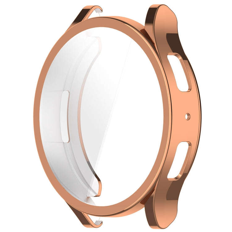 For Samsung Galaxy Watch6 44mm Full Coverage TPU Electroplated Watch Protective Case(Rose Gold)