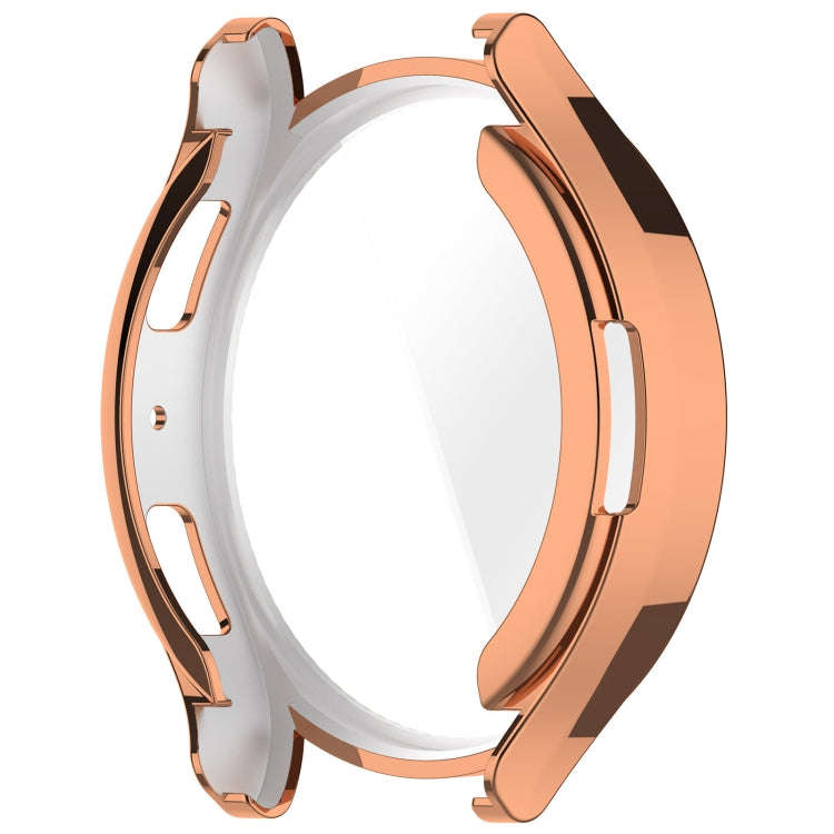 For Samsung Galaxy Watch6 44mm Full Coverage TPU Electroplated Watch Protective Case(Rose Gold)