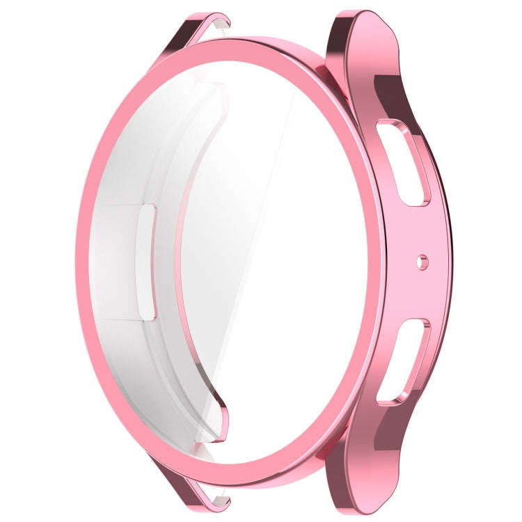 For Samsung Galaxy Watch6 44mm Full Coverage TPU Electroplated Watch Protective Case(Pink)