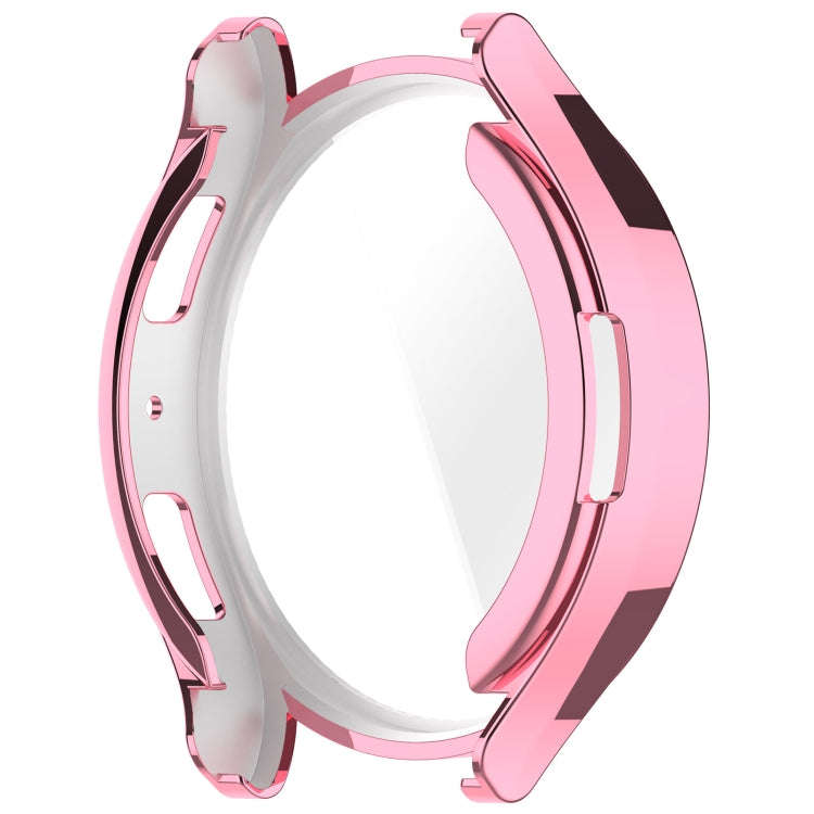 For Samsung Galaxy Watch6 44mm Full Coverage TPU Electroplated Watch Protective Case(Pink)