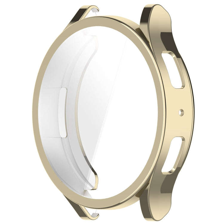 For Samsung Galaxy Watch6 44mm Full Coverage TPU Electroplated Watch Protective Case(Gold)