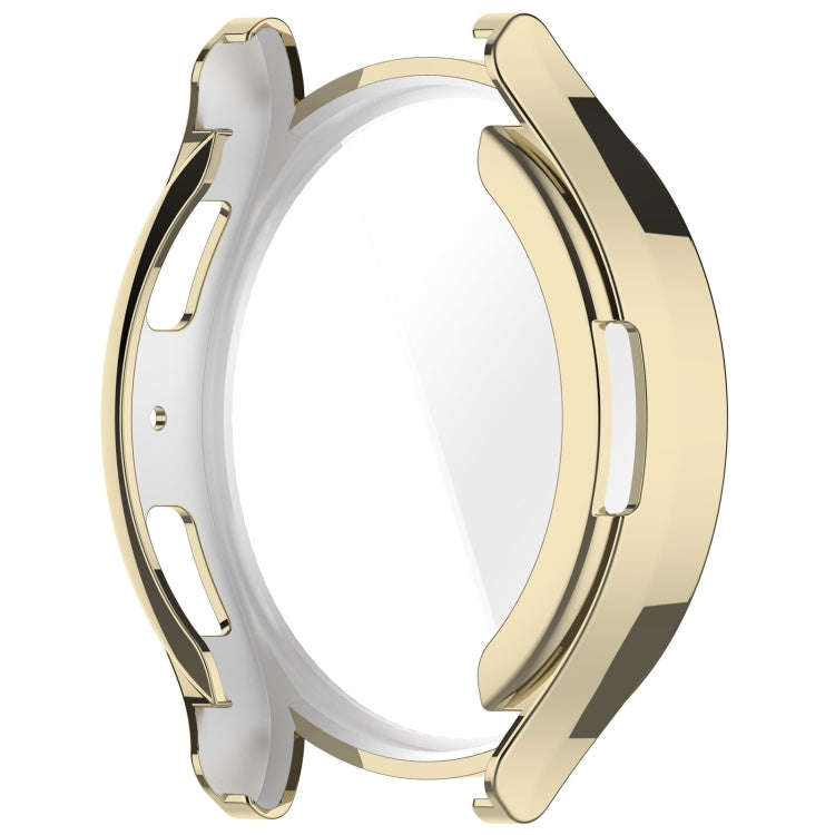 For Samsung Galaxy Watch6 44mm Full Coverage TPU Electroplated Watch Protective Case(Gold)