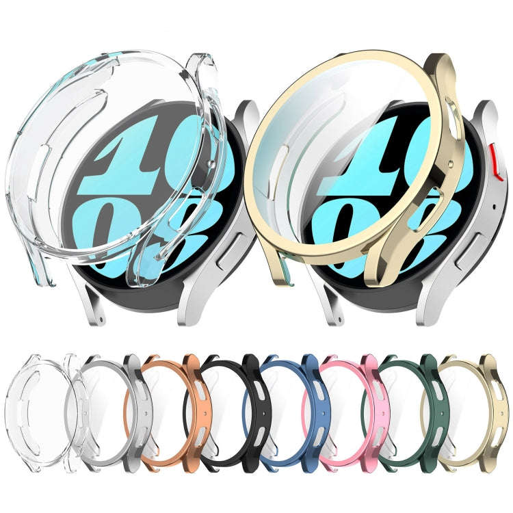 For Samsung Galaxy Watch6 44mm Full Coverage TPU Electroplated Watch Protective Case(Black)