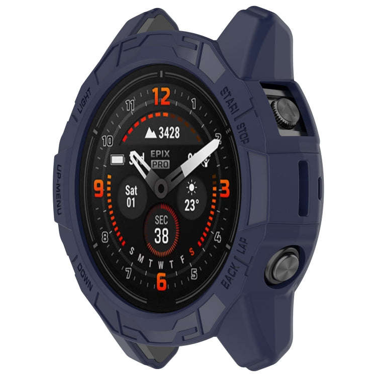 For Garmin Epix Pro / Epix Pro Gen 2 47mm / Fenix 7 / 7 Pro Armored TPU Half Wrapped Watch Protec...