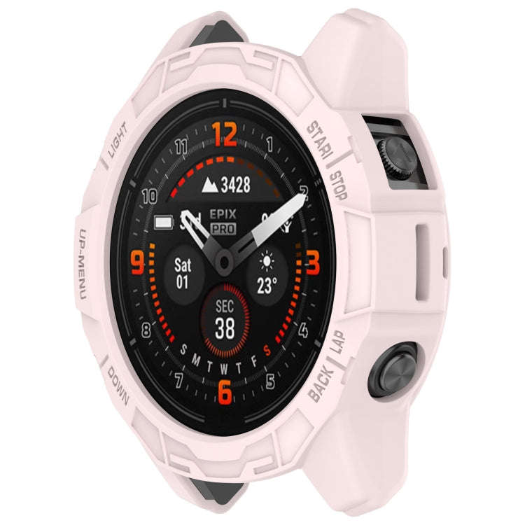 For Garmin Epix Pro / Epix Pro Gen 2 47mm / Fenix 7 / 7 Pro Armored TPU Half Wrapped Watch Protec...