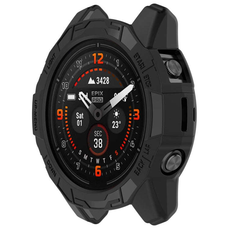 For Garmin Epix Pro / Epix Pro Gen 2 42mm / Fenix 7S / 7S Pro Armored TPU Half Wrapped Watch Prot...