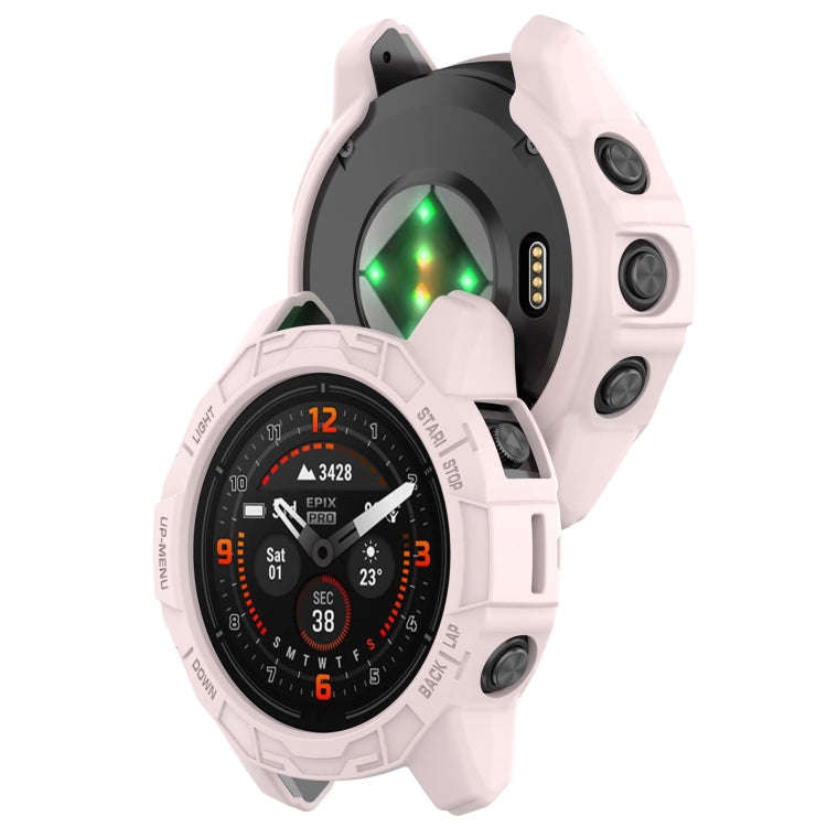 For Garmin Epix Pro / Epix Pro Gen 2 42mm / Fenix 7S / 7S Pro Armored TPU Half Wrapped Watch Prot...