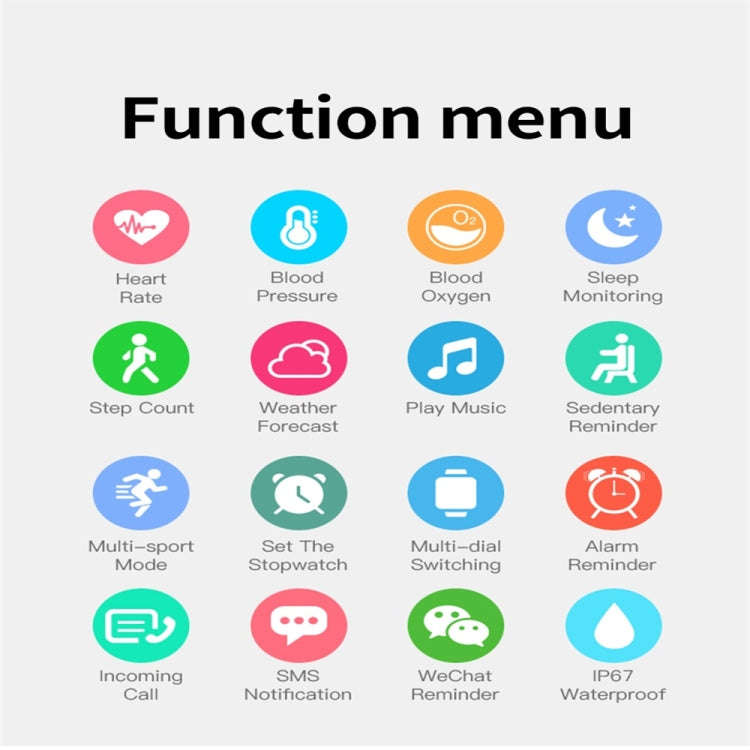 Y83 1.83 inch Color Screen Smart Watch,Support Heart Rate / Blood Pressure / Blood Oxygen / Blood...