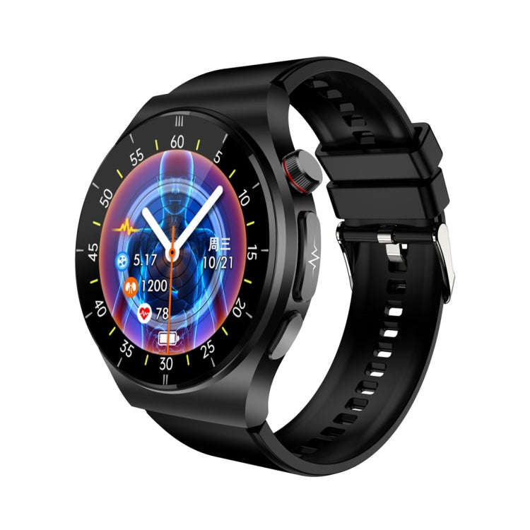 ET340 1.46 inch Color Screen Smart Silicone Strap Watch,Support Blood Oxygen / Blood Glucose / Ur...