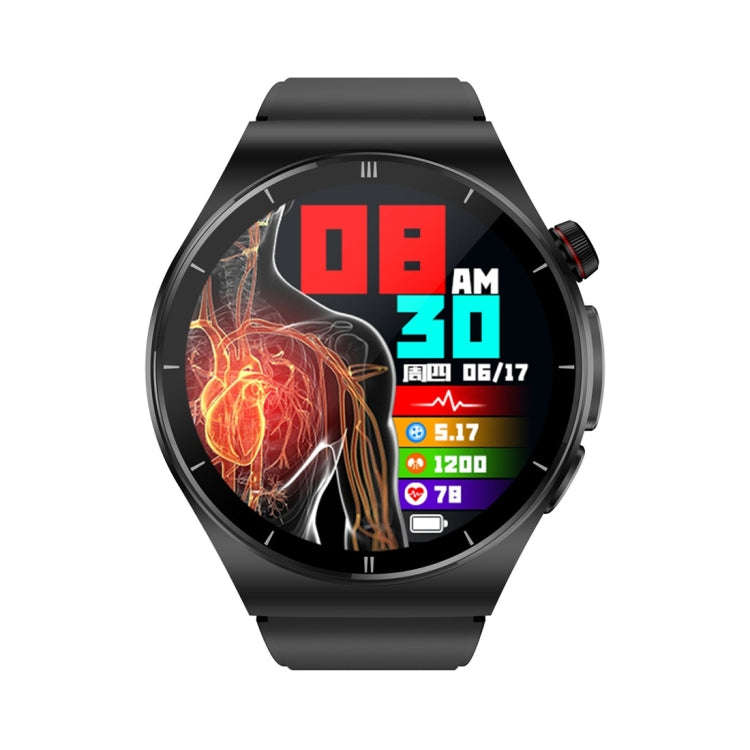 ET340 1.46 inch Color Screen Smart Silicone Strap Watch,Support Blood Oxygen / Blood Glucose / Ur...