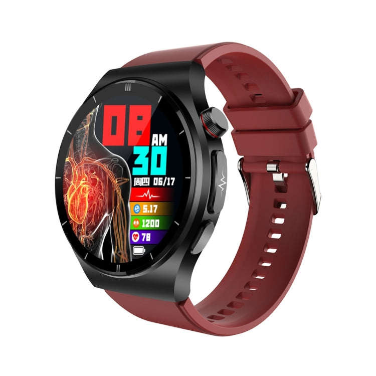 ET340 1.46 inch Color Screen Smart Silicone Strap Watch,Support Blood Oxygen / Blood Glucose / Ur...
