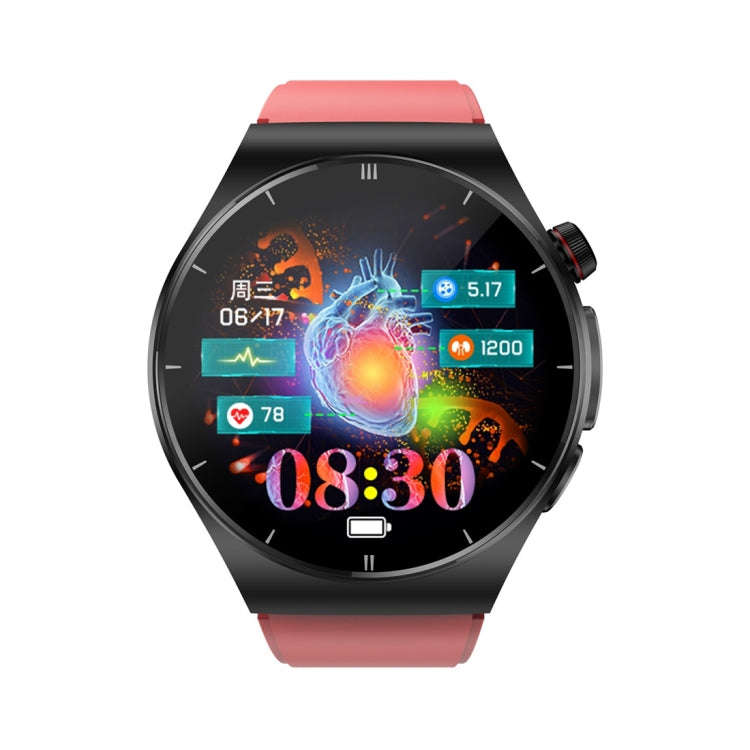 ET340 1.46 inch Color Screen Smart Silicone Strap Watch,Support Blood Oxygen / Blood Glucose / Ur...