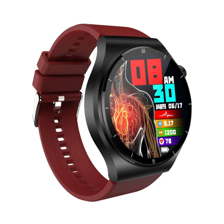 ET340 1.46 inch Color Screen Smart Silicone Strap Watch,Support Blood Oxygen / Blood Glucose / Ur...