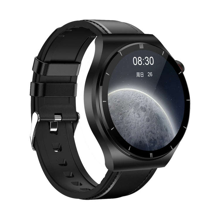 ET340 1.46 inch Color Screen Smart Leather Strap Watch,Support Blood Oxygen / Blood Glucose / Uri...
