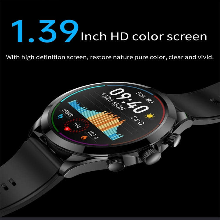ET440 1.39 inch Color Screen Smart Silicone Strap Watch,Support Heart Rate / Blood Pressure / Blo...