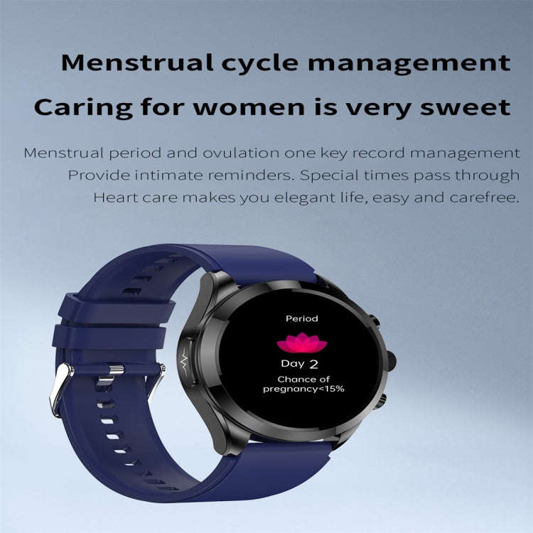 ET440 1.39 inch Color Screen Smart Silicone Strap Watch,Support Heart Rate / Blood Pressure / Blo...