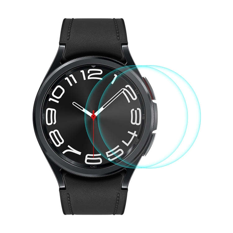 For Samsung Galaxy Watch6 Classic 43mm 2pcs ENKAY 0.2mm 9H Tempered Glass Screen Protector Watch ...