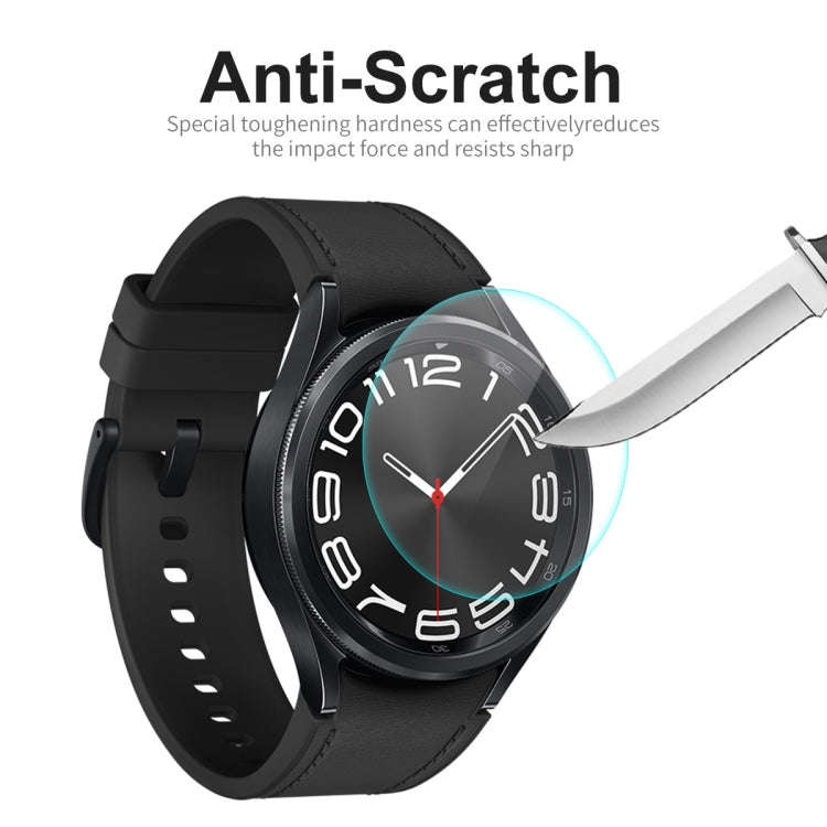 For Samsung Galaxy Watch6 Classic 43mm 2pcs ENKAY 0.2mm 9H Tempered Glass Screen Protector Watch ...