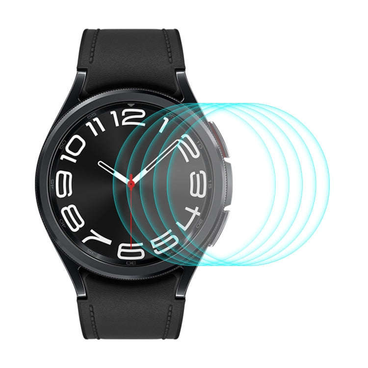 For Samsung Galaxy Watch6 Classic 43mm 5pcs ENKAY 0.2mm 9H Tempered Glass Screen Protector Watch ...
