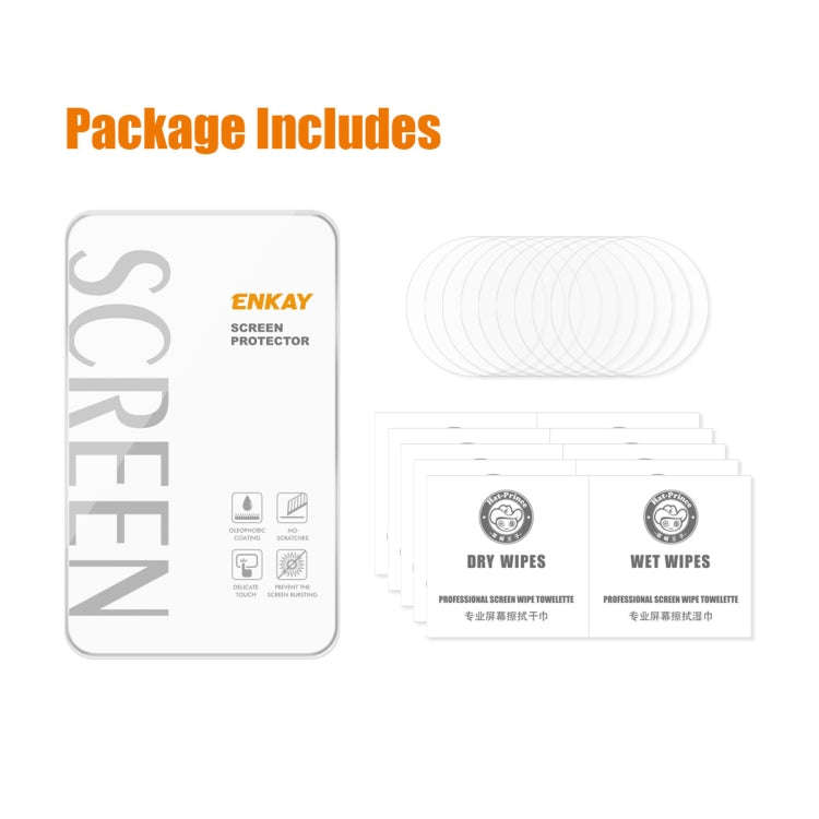 For Samsung Galaxy Watch6 / Watch7 44mm 10pcs ENKAY 0.2mm 9H Tempered Glass Screen Protector Watc...