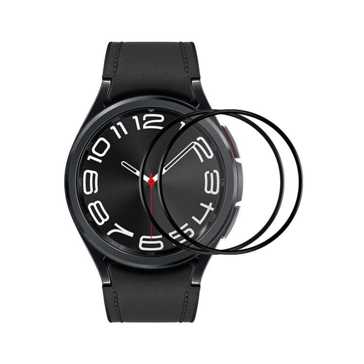 For Samsung Galaxy Watch6 Classic 43mm 2pcs ENKAY 3D Full Coverage Soft PC Edge + PMMA HD Screen ...