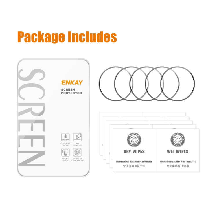 For Samsung Galaxy Watch6 / Watch7 40mm 5pcs ENKAY 3D Full Coverage Soft PC Edge + PMMA HD Screen...