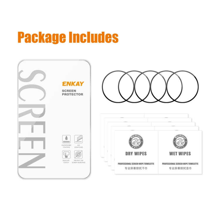 For Samsung Galaxy Watch6 Classic / Ultra 47mm 5pcs ENKAY 3D Full Coverage Soft PC Edge + PMMA HD...
