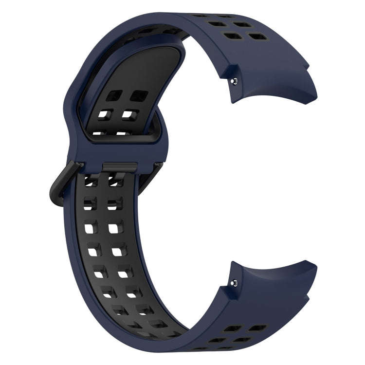 For Samsung Galaxy Watch 6 Classic 43mm Two-Color Breathable Silicone Watch Band(Midnight Blue + ...