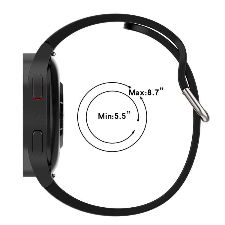 For Samsung Galaxy Watch 6 40mm Two-Color Silicone Watch Band(Black+Gray)