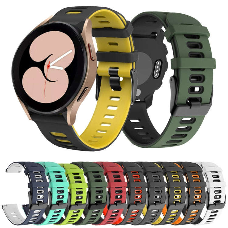 For Samsung Galaxy watch 5 Golf Edition 20mm Two-color Silicone Watch Band(Red + Black)