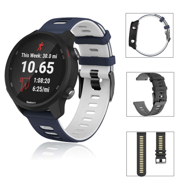 For Samsung Galaxy Watch 6 40mm 20mm Two-color Silicone Watch Band(Black + Red)