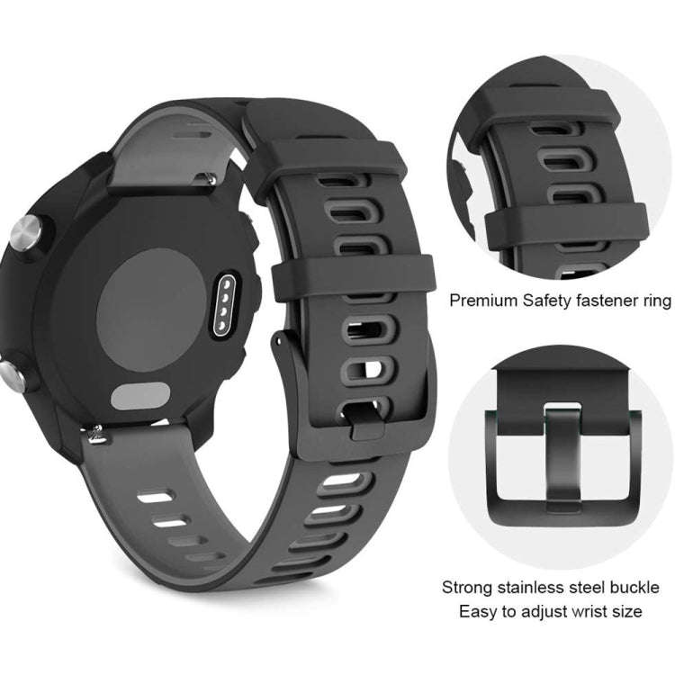 For Samsung Galaxy Watch 6 40mm 20mm Two-color Silicone Watch Band(Black + Red)