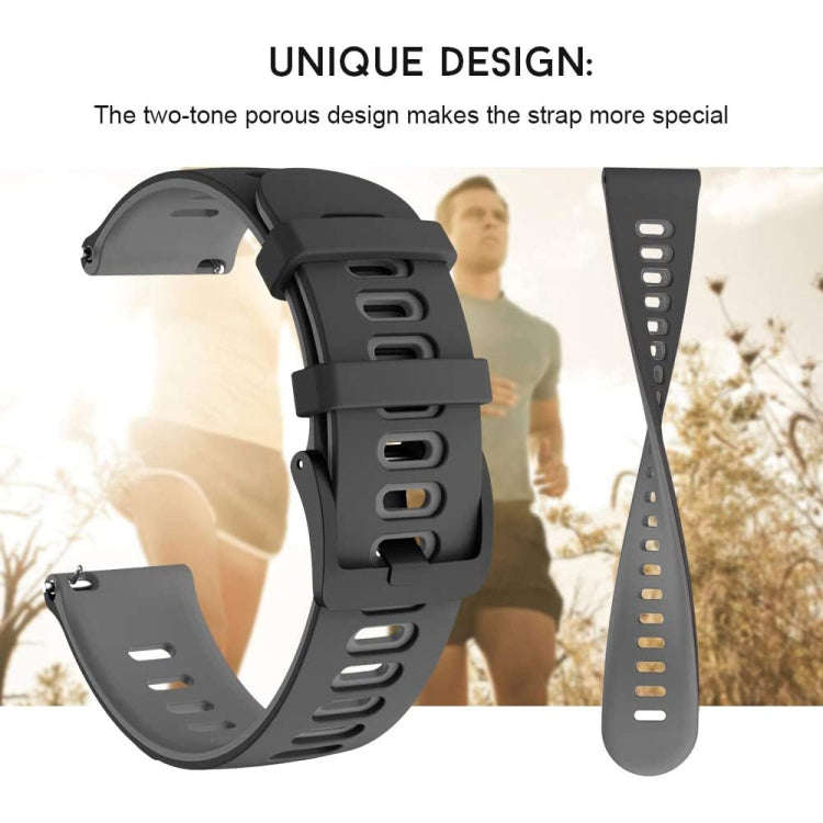 For Samsung Galaxy watch 5 Golf Edition 20mm Two-color Silicone Watch Band(Red + Black)