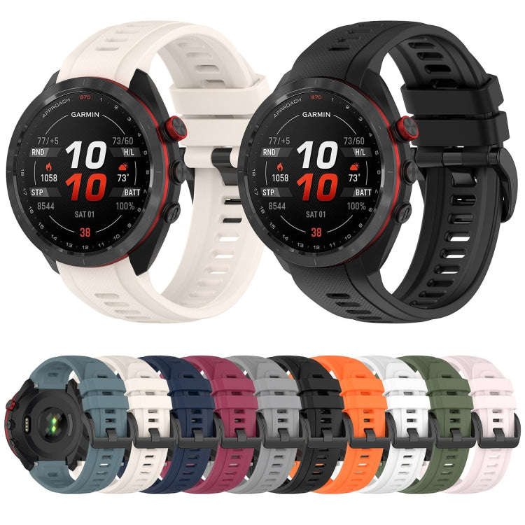 For Garmin Approach S70 42mm 20mm Sports Silicone Watch Band(Wine Red)