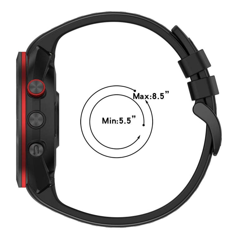 For Garmin Approach S70 42mm 20mm Sports Silicone Watch Band(Black)