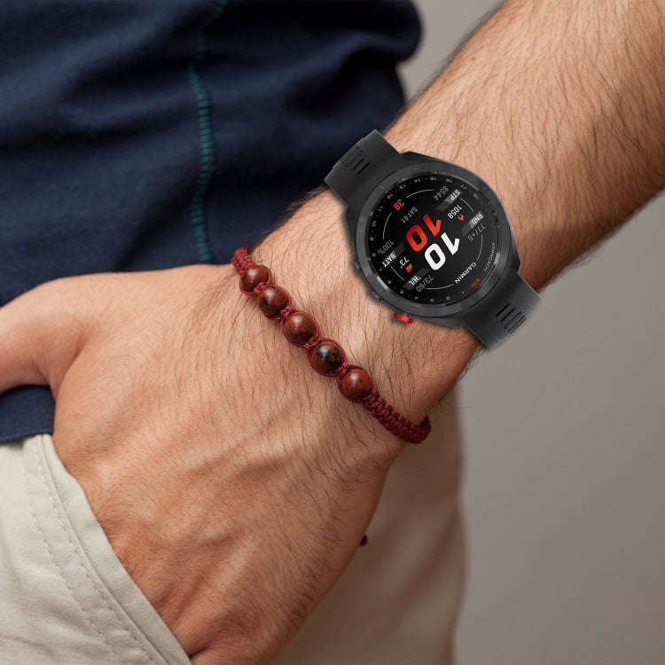 For Garmin Approach S70 42mm 20mm Sports Silicone Watch Band(Wine Red)