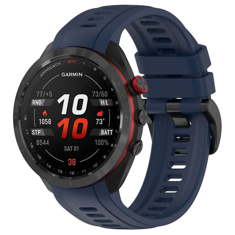 For Garmin Approach S70 47mm 22mm Sports Silicone Watch Band(Midnight Blue)