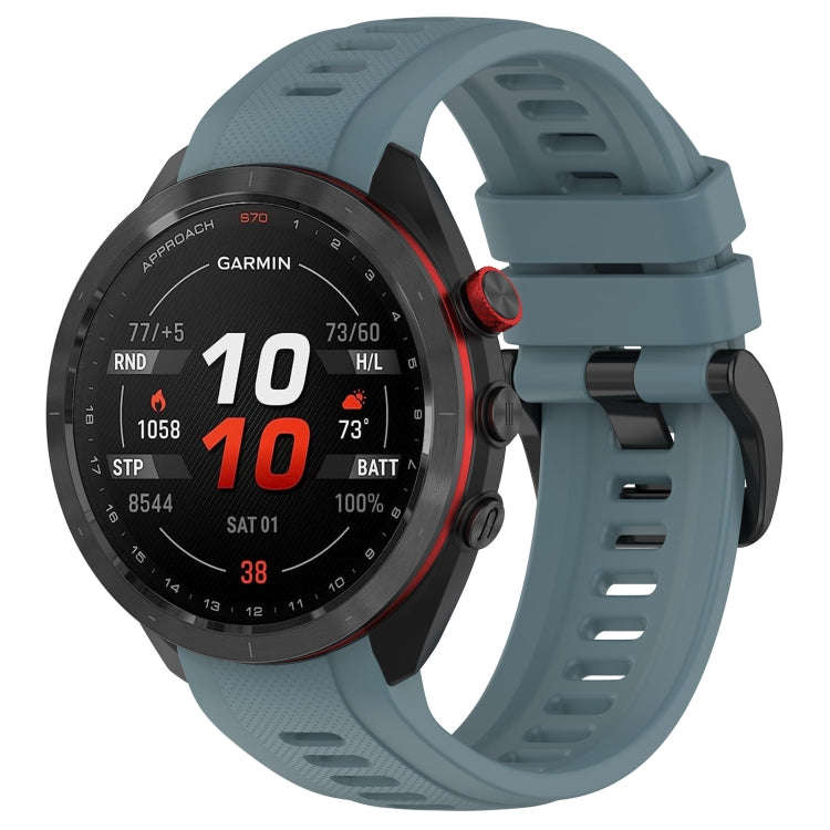 For Garmin Approach S70 47mm 22mm Sports Silicone Watch Band(Rock Cyan)