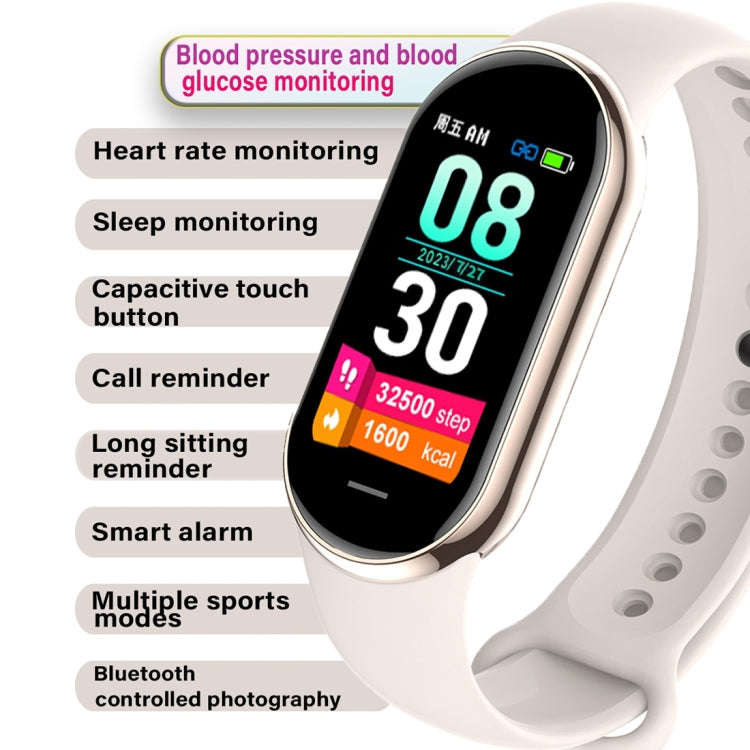 M8 1.14 inch IP68 Waterproof Color Screen Smart Watch,Support  Heart Rate / Blood Pressure / Bloo...