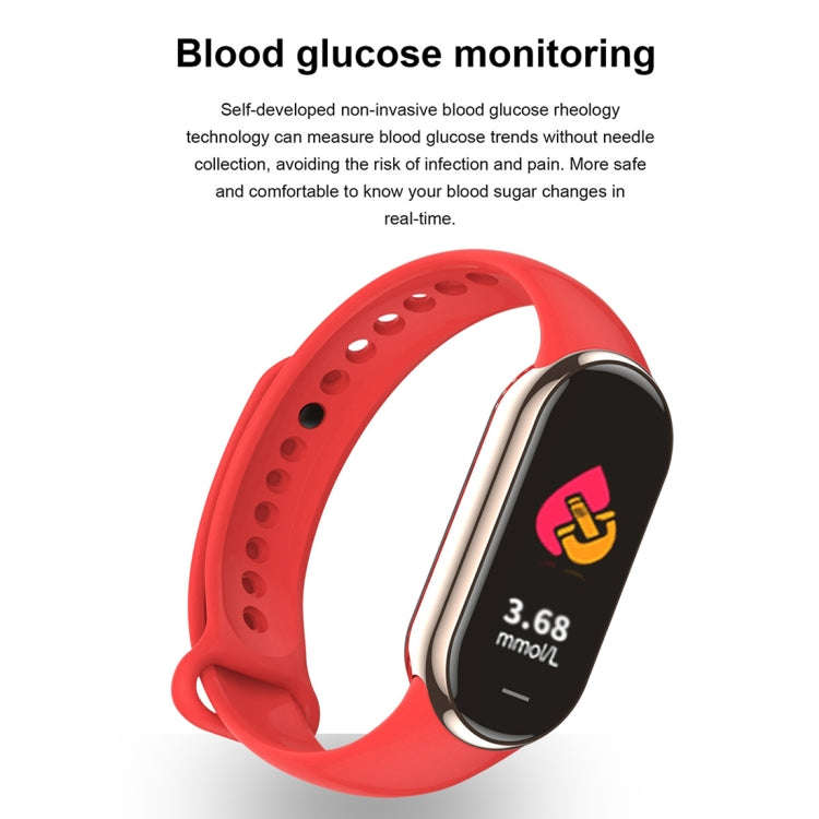M8 1.14 inch IP68 Waterproof Color Screen Smart Watch,Support  Heart Rate / Blood Pressure / Bloo...