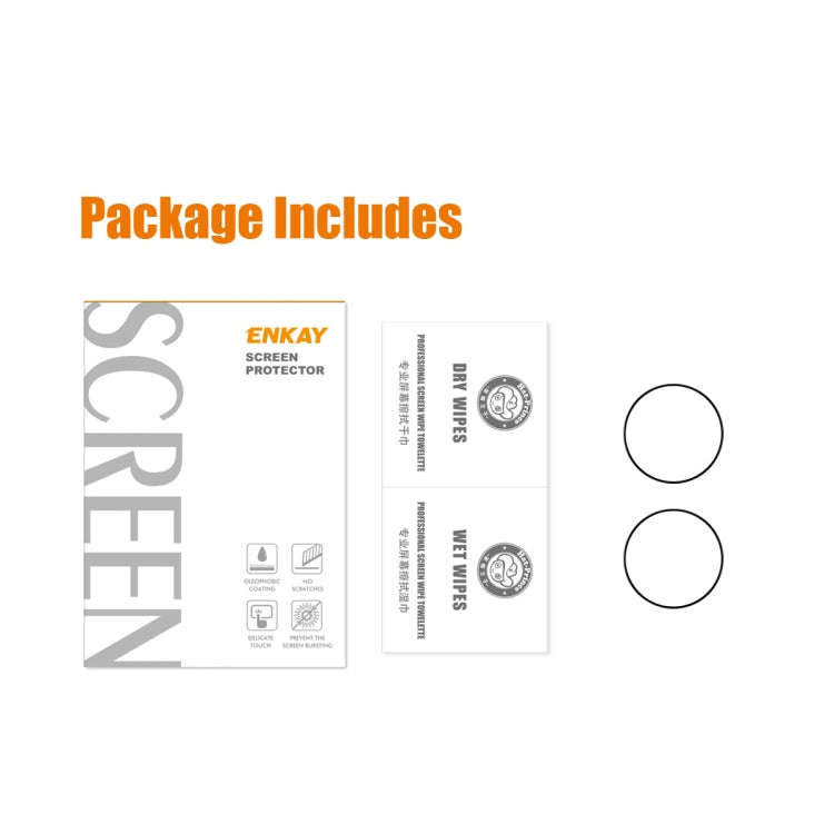 For Samsung Galaxy Watch6 Classic / Ultra 47mm 2pcs ENKAY Silk Print Full Glue Coverage High Alum...