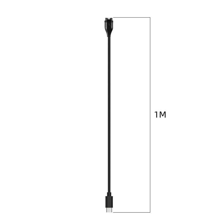 For Garmin  Instinct Type-C Port Watch Charger With Data Transmission(Black)