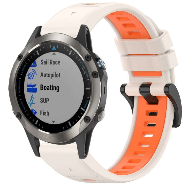 For Garmin Fenix 5X Sapphire / GPS / Plus Sports Two-Color Quick Release Silicone Watch Band(Star...