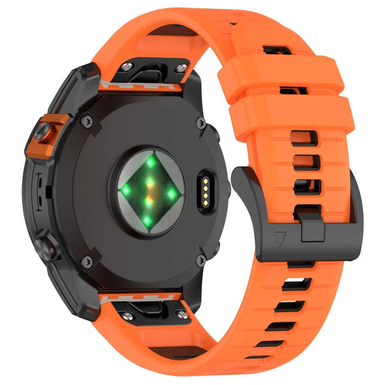 For Garmin Fenix 5X Sapphire / GPS / Plus Sports Two-Color Quick Release Silicone Watch Band(Oran...