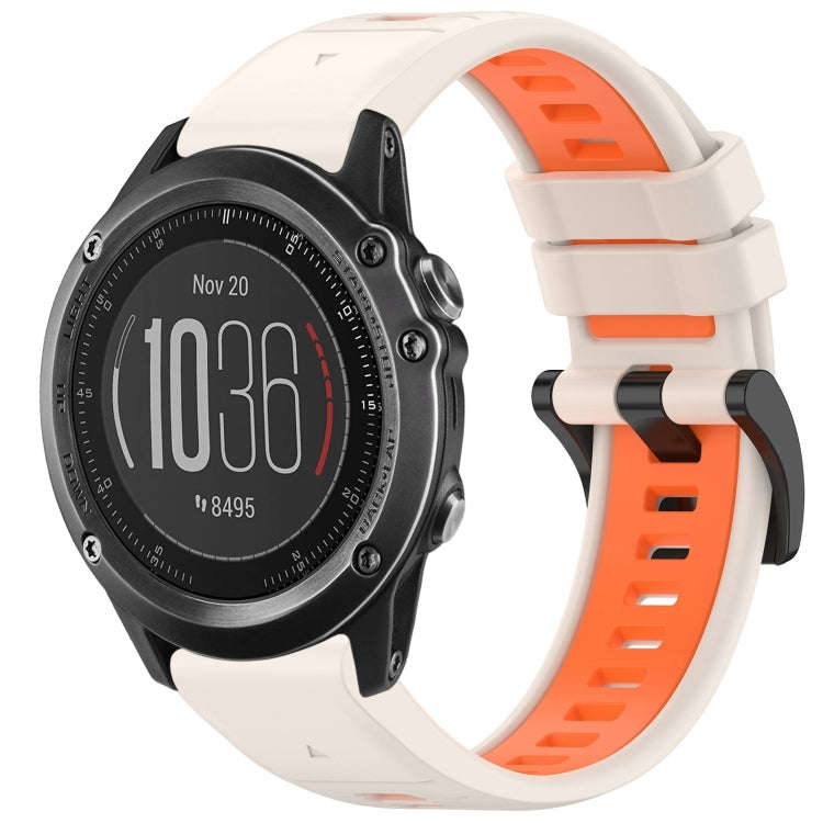 For Garmin Fenix 3 / Fenix 3 HR / Sapphire Sports Two-Color Quick Release Silicone Watch Band(Sta...