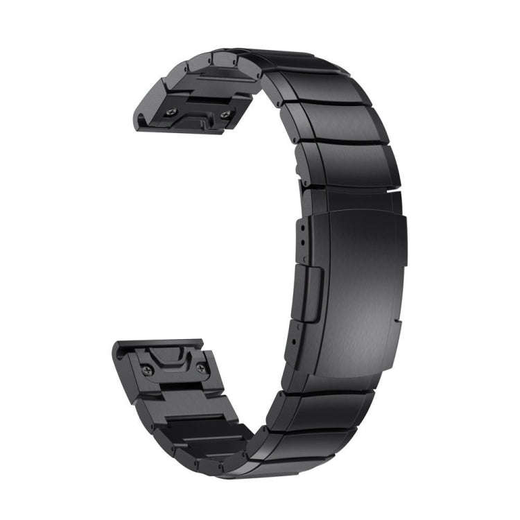 For Garmin Fenix 6 Pro GPS Titanium Alloy Quick Release 22mm Watch Band(Black)
