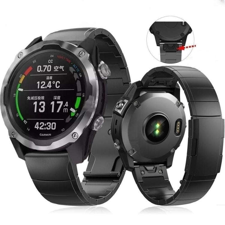 For Garmin Fenix 7 Pro 47mm Titanium Alloy Quick Release 22mm Watch Band(Sliver)
